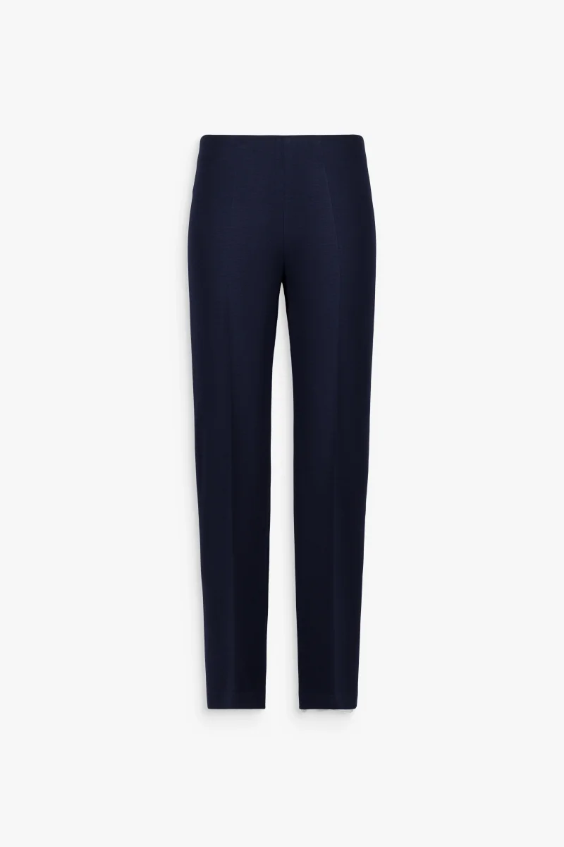 Pantalon droit marine à plis