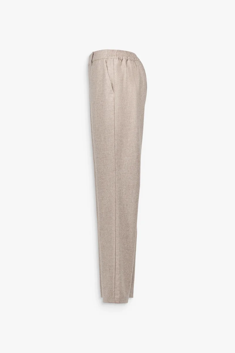 Pantalon droit taupe en laine – Image 5