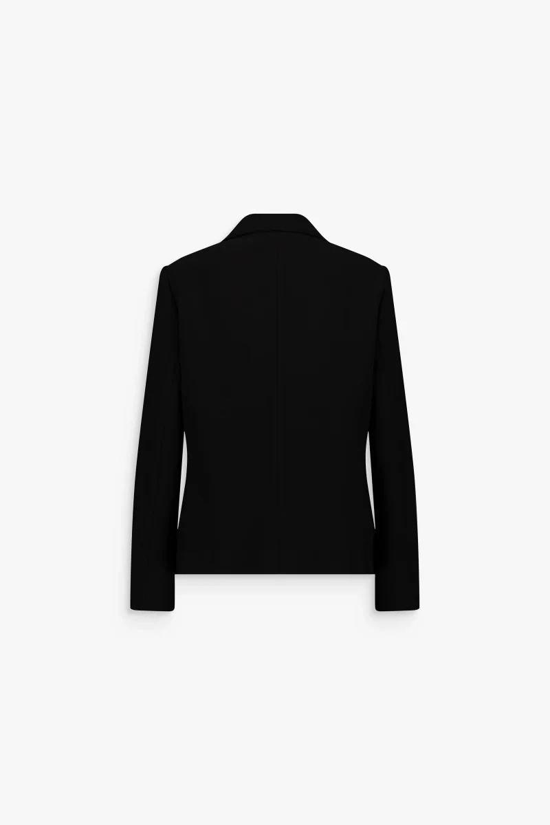 Veste noire ajustée croisée à 6 boutons – Image 7