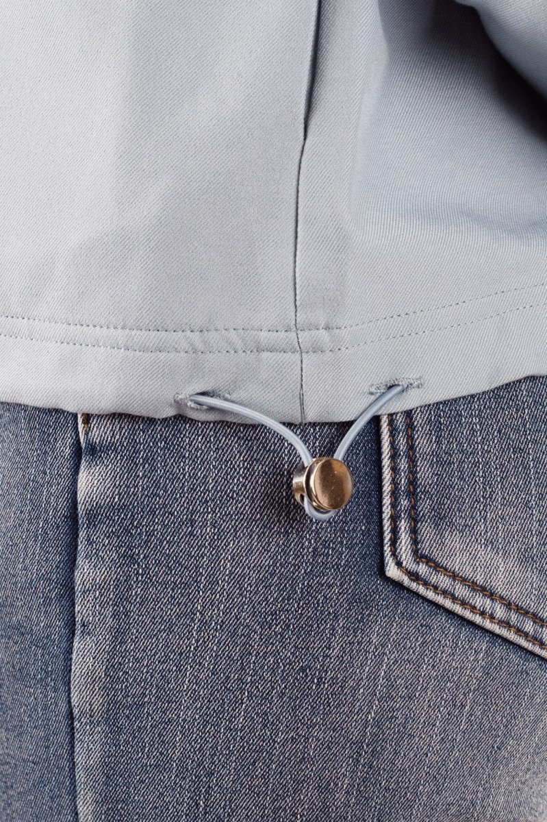 Veste sport zippée à capuche bleue – Image 7